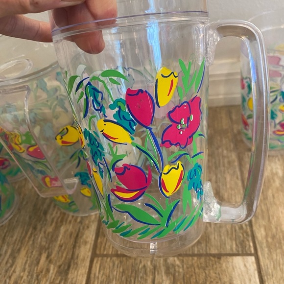 Vintage Acrylic 70s/80s Pitcher With Lid Cups Set - Picture 10 of 12